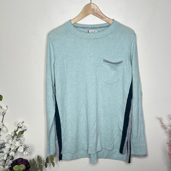 SMARTWOOL Shadow Pine Pocket Sweater in Frosty Green Merino Wool Sz L {3C9} - Picture 2 of 6